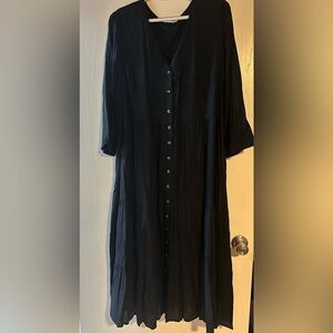 Sonoma Black Button Dress